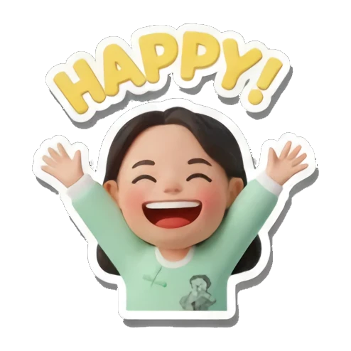 少女开心大笑 Cheerful Girl Daily Life sticker for expressive chats and social replies.