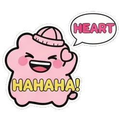 挥手说走开的团子 Pink Blob Buddies sticker for expressive chats and social replies.