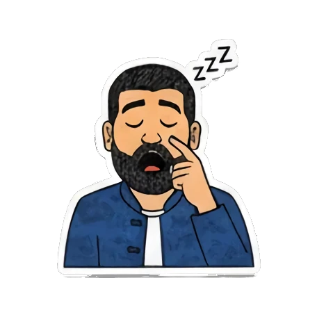 惊讶OMG Bearded Man Expressions sticker for expressive chats and social replies.