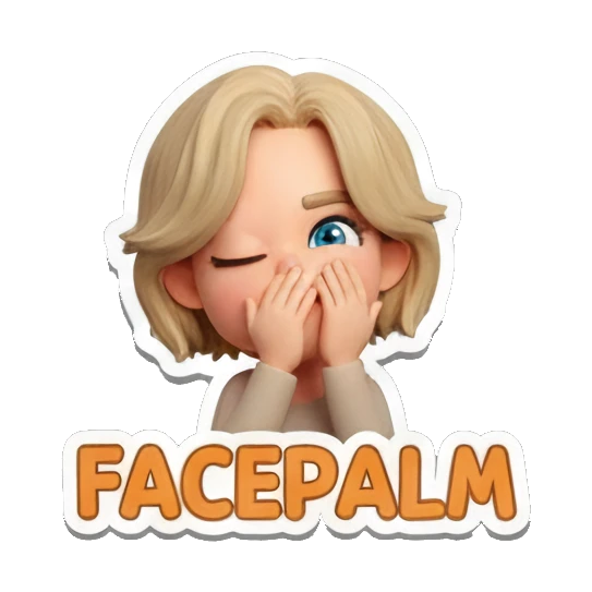 3D粘土质感人像 Blonde Girl Daily Vibes sticker for expressive chats and social replies.