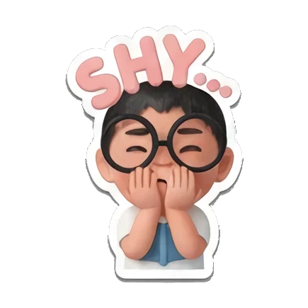 害羞捂脸 Little Buddy's Big Feelings sticker for expressive chats and social replies.