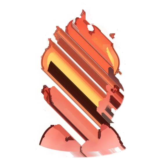 Bearded man angry with a flaming head and red face Cheerful Bearded Office Guy sticker for expressive chats and social replies.