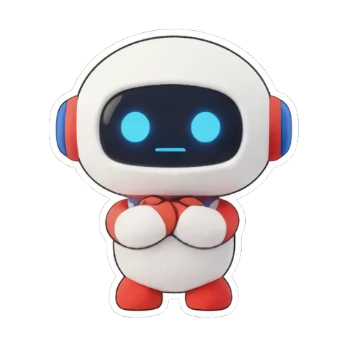 机器人双手合十祈祷 Little Tech Buddy sticker for expressive chats and social replies.