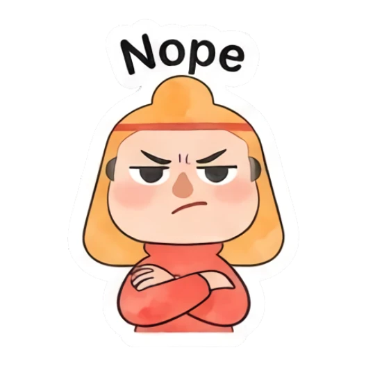 Little monk looking annoyed with arms crossed Little Monk Daily Vibes sticker for expressive chats and social replies.