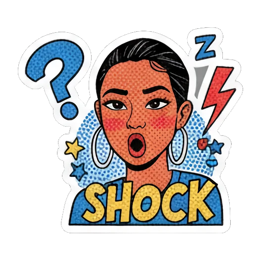 女孩展示肌肉力量 Retro Pop Girl Expressions sticker for expressive chats and social replies.