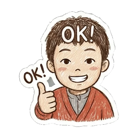 thumbs up boy ok Little Boy Doodle Expressions sticker for expressive chats and social replies.