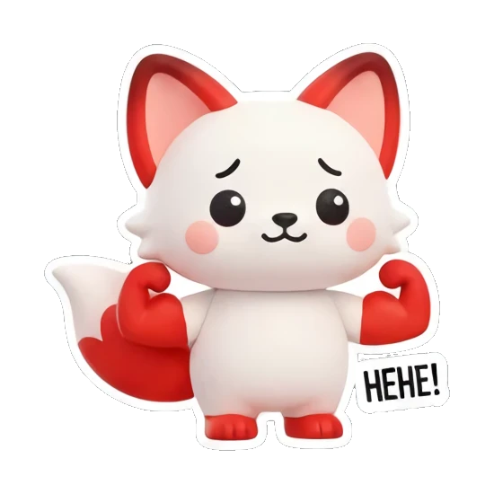 害羞脸红的红狐狸 Red Fox Moods sticker for expressive chats and social replies.