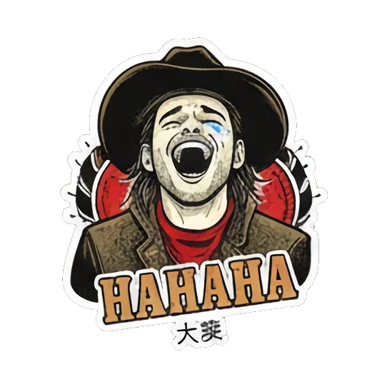 Cowboy expressing various emotions Vintage Cowboy Reactions sticker for expressive chats and social replies.