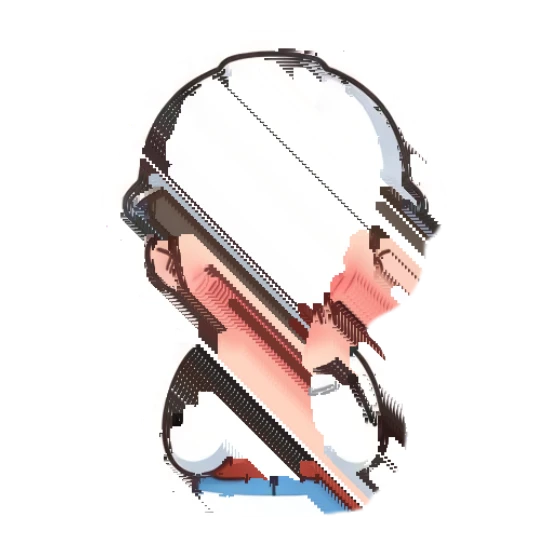 Male worker blushing with hands on face Hard Hat Heroes sticker for expressive chats and social replies.