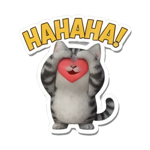 捂住眼睛大笑的猫咪 Playful Tabby Expressions sticker for expressive chats and social replies.