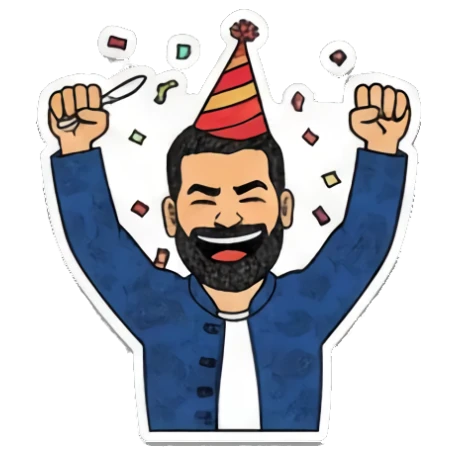 酷炫墨镜 Bearded Man Expressions sticker for expressive chats and social replies.