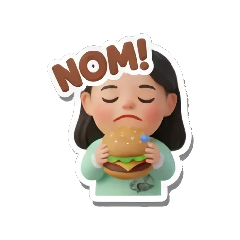 少女 开心 Cheerful Girl Daily Life sticker for expressive chats and social replies.