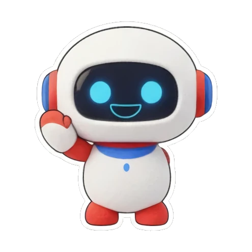 机器人挥手打招呼 Little Tech Buddy sticker for expressive chats and social replies.