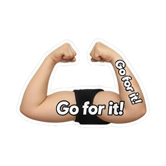 双手交叉抱胸 Energetic Asian Girl Daily sticker for expressive chats and social replies.