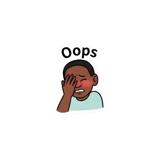 Young girl facepalming in embarrassment saying oops. Vibrant Daily Expressions sticker for expressive chats and social replies.
