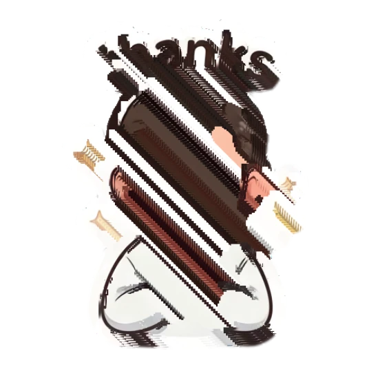 Man with beard and glasses praying with hands together saying thanks Gentle Bearded Man Daily sticker for expressive chats and social replies.