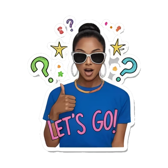 女孩戴墨镜点赞 Vibrant Festival Girl sticker for expressive chats and social replies.