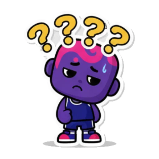 开心拿着餐具要吃饭 Expressive Purple Buddy sticker for expressive chats and social replies.