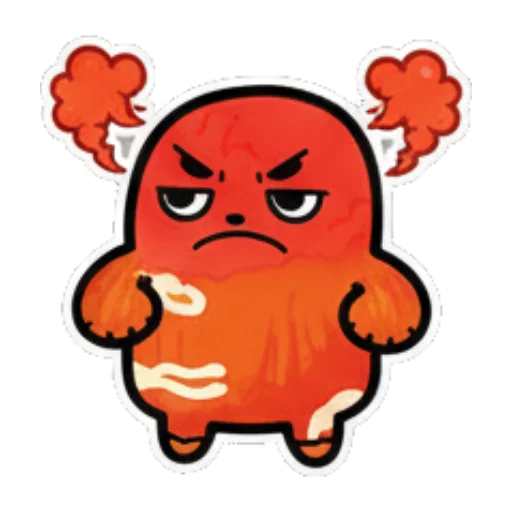伤心大哭泪如雨下 Orange Blob Expressive Stickers sticker for expressive chats and social replies.