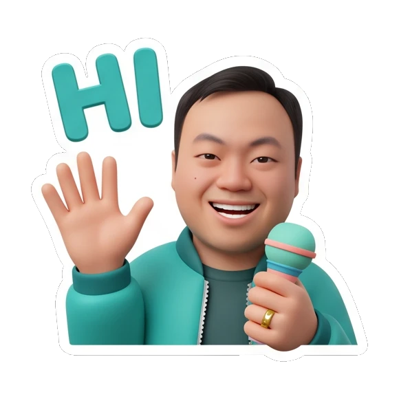 挥手打招呼 Modern Guy Daily Vibes sticker for expressive chats and social replies.