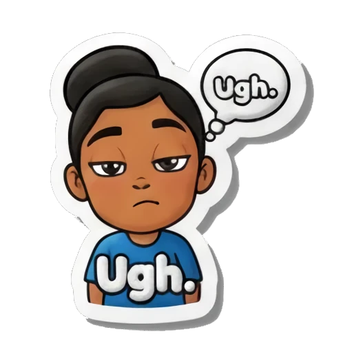 love struck eyes Playful Girl Expressions sticker for expressive chats and social replies.