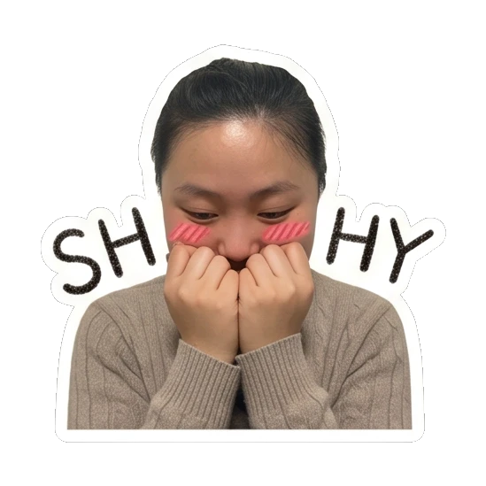害羞捂脸表情 Daily Life of a Cheerful Girl sticker for expressive chats and social replies.