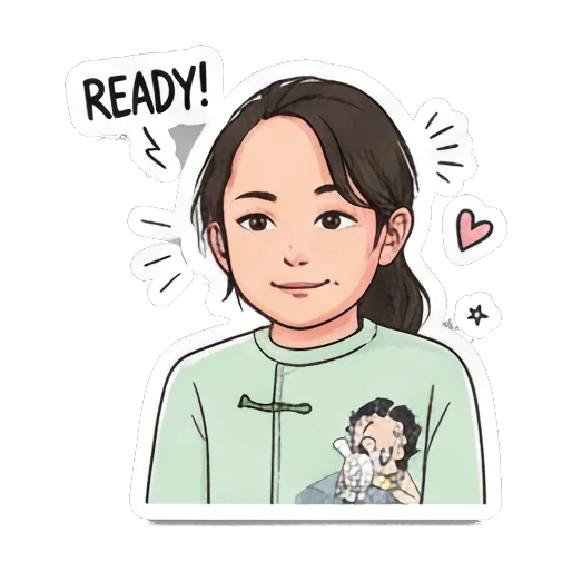 Cheerful girl waving hello Daily Life of a Lively Girl sticker for expressive chats and social replies.