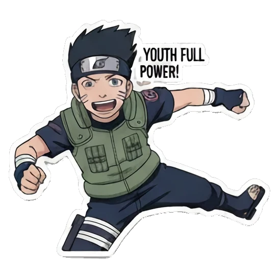 Energetic ninja jump Ninja World Expressions sticker for expressive chats and social replies.