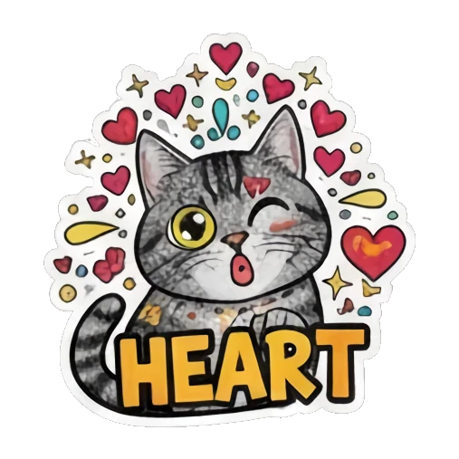愤怒生气的猫咪 Sugar Skull Tabby sticker for expressive chats and social replies.