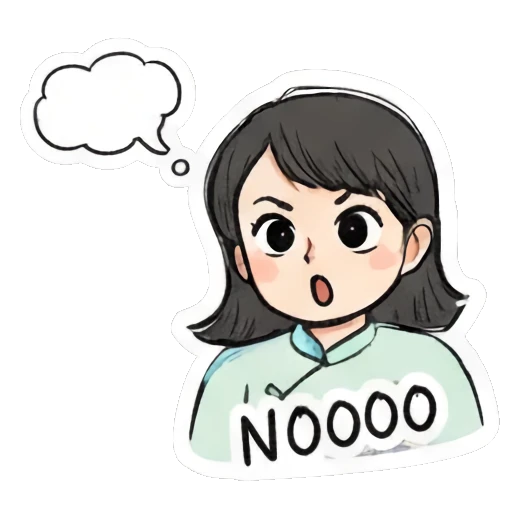 crying with tears Daily Life of a Cheerful Girl sticker for expressive chats and social replies.