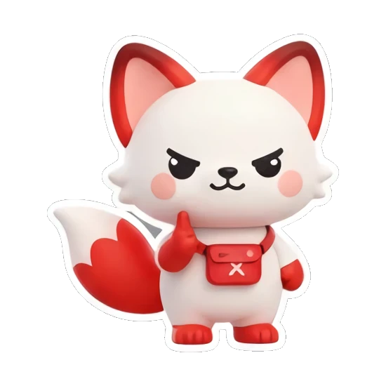 生气愤怒的红狐狸 Red Fox Moods sticker for expressive chats and social replies.