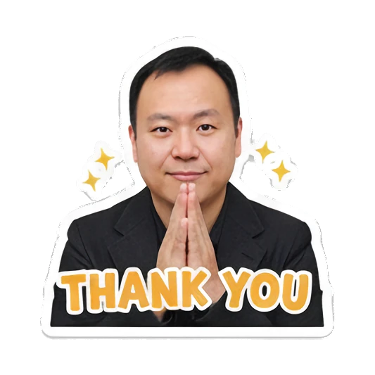 Professional man with hands together in a thank you gesture Professional Office Man Daily sticker for expressive chats and social replies.
