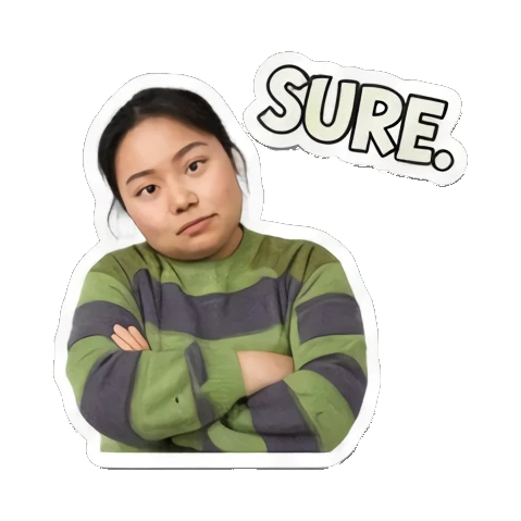 Sticker 2 from AI Sticker Pack, designed for expressive chats, social replies, and everyday reactions.