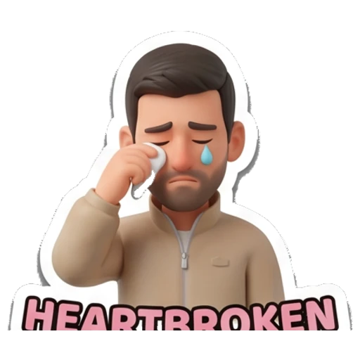 Sticker 3 from AI Sticker Pack, designed for expressive chats, social replies, and everyday reactions.