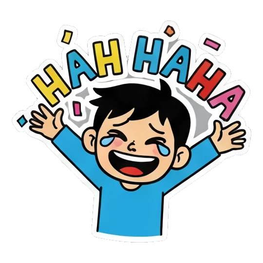 大笑流泪 Little Boy Daily Expressions sticker for expressive chats and social replies.