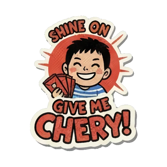 男孩手持烟花闪耀 Joyful New Year Boy sticker for expressive chats and social replies.