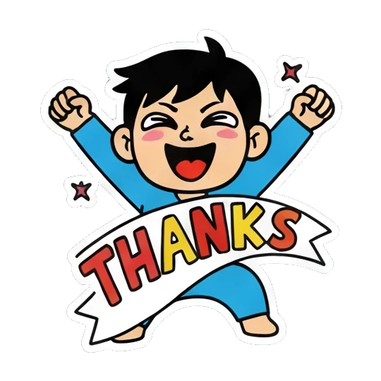 表达感谢 Little Boy Daily Expressions sticker for expressive chats and social replies.
