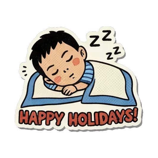 新年祝福表情包 Joyful New Year Boy sticker for expressive chats and social replies.