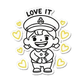 水手比心爱 Sailor's Expressive Adventures sticker for expressive chats and social replies.