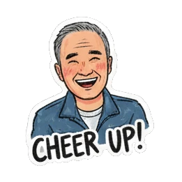 Clapping hands in appreciation Cheerful Grandpa Daily Life sticker for expressive chats and social replies.