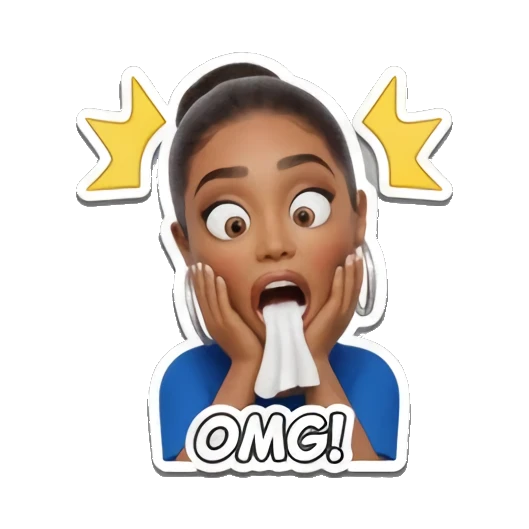 惊讶捂嘴的表情 Modern Girl Expressions sticker for expressive chats and social replies.