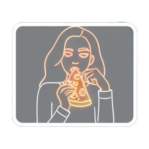 听音乐摇摆Groove Neon Girl Daily sticker for expressive chats and social replies.