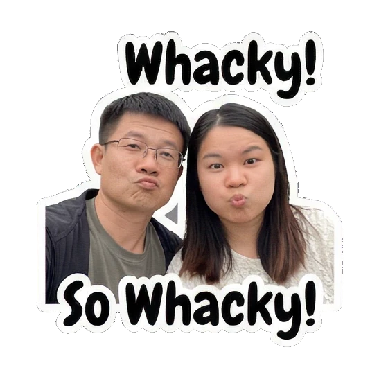 Making funny faces together Our Sweet Couple Life sticker for expressive chats and social replies.