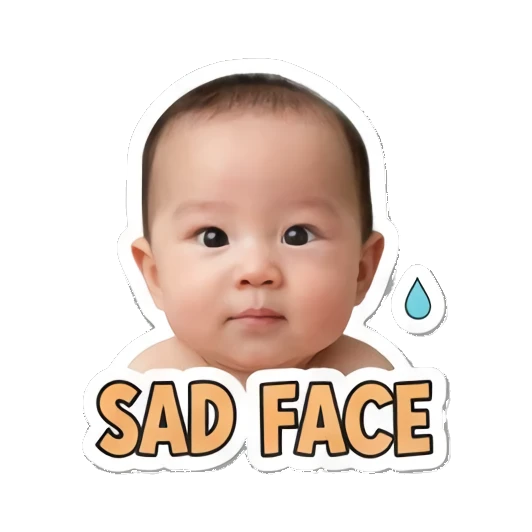 脸上有红心的可爱宝宝 Little Baby Expressions sticker for expressive chats and social replies.