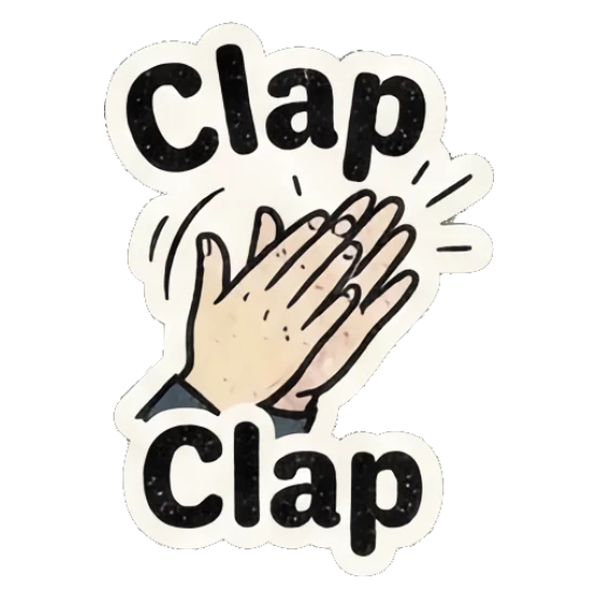 Blonde girl clapping hands to show applause. Retro Blonde Comic Vibes sticker for expressive chats and social replies.