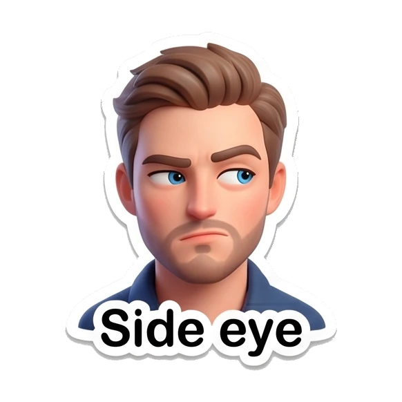 Young man with hands together in prayer pose and 'Thanks' text. Modern Guy Daily Expressions sticker for expressive chats and social replies.