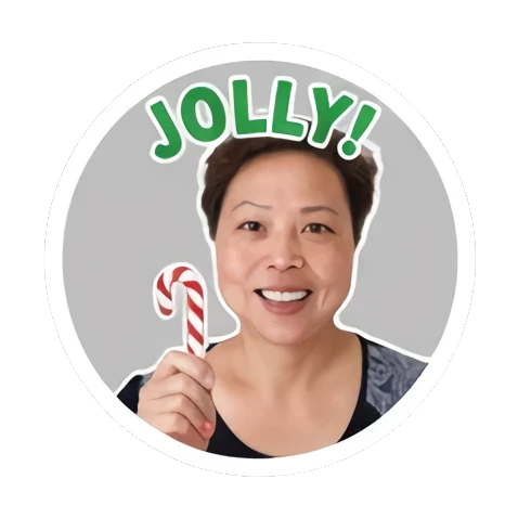 阿姨的节日表情 Festive Faces Fun sticker for expressive chats and social replies.