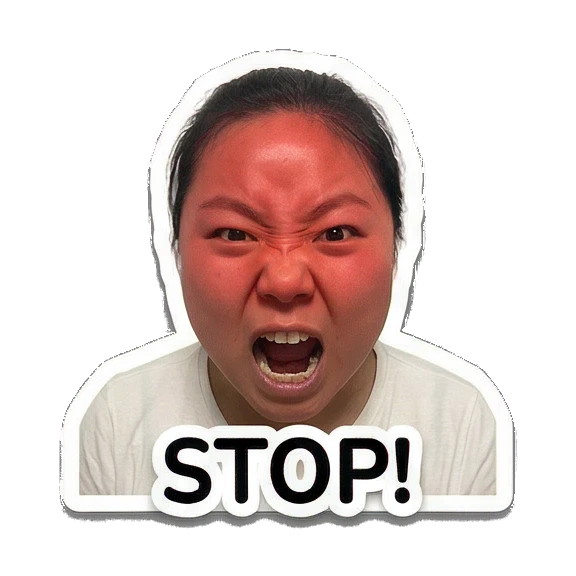 Sticker 9 from AI Sticker Pack, designed for expressive chats, social replies, and everyday reactions.