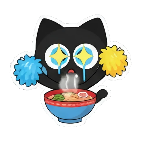 waving goodbye Playful Black Cat Expressions sticker for expressive chats and social replies.