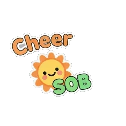 大笑的可爱团子 Pink Blob Buddies sticker for expressive chats and social replies.
